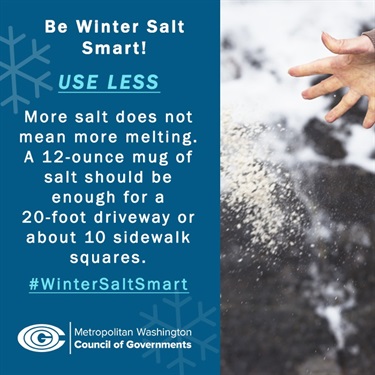 Be Winter Salt Smart: Use less! More salt does not mean more