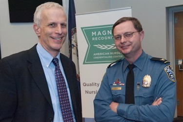 Photo of County Manager Mark Schwartz and Police Chief Jay Farr