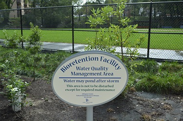 Water quality management sign