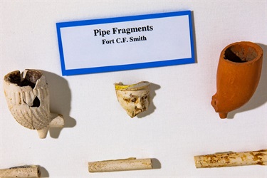 Pipe Fragments, Recovered from Fort C.F. Smith