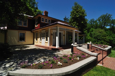 Building with garden outside