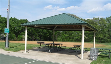 Rentable picnic shelter at Fort Scott Park