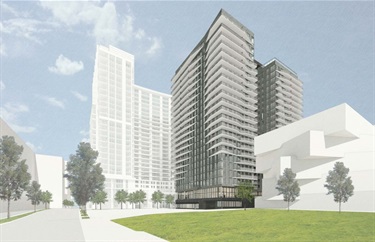 Rendering of building