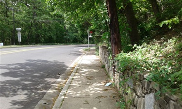 Bus layby space on northbound Arlington Ridge Road