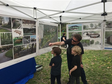 People viewing Alcova Heights Park Renovations plans