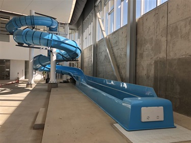 Water slide in the Leisure pool area.