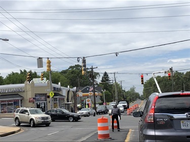 Construction - After removal of the raised medians, June 2020