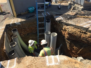 Utility ductbank work on Lee Highway and Glebe Road