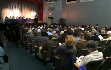 Audience members for the evening “Community Conversation.” Photo by Greg Embree