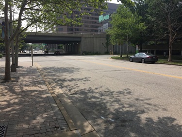 12th Street South today, looking toward the Route 1 bridge