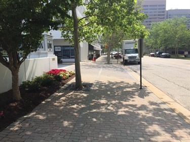 Current sidewalk on 12th Street South adjacent to the Lennox Club Apartments