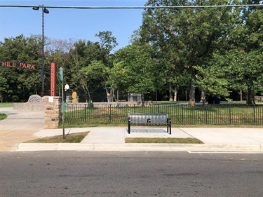 August 2021 - New benches and bus bulb installed along 7th Road South at Tyrol Hill