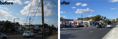 Langston Boulevard and Glebe Road - Before and after the project