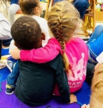 Kids sitting together