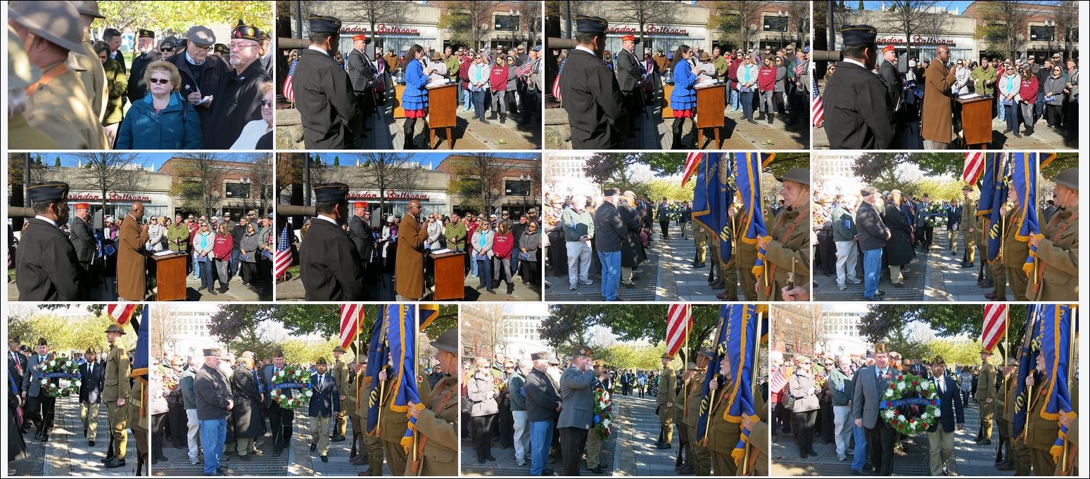 Collage of photos from Veterans day 2018