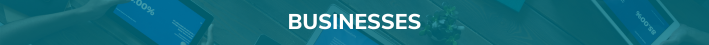 Teal subheader with white writing that reads, "Businesses."