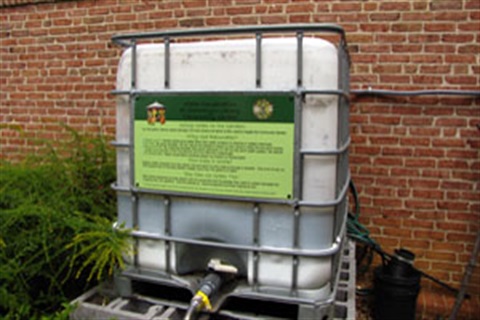 Cistern to collect rainwater from your roof