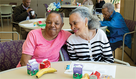 Two woman at the Social 60+ Cafe