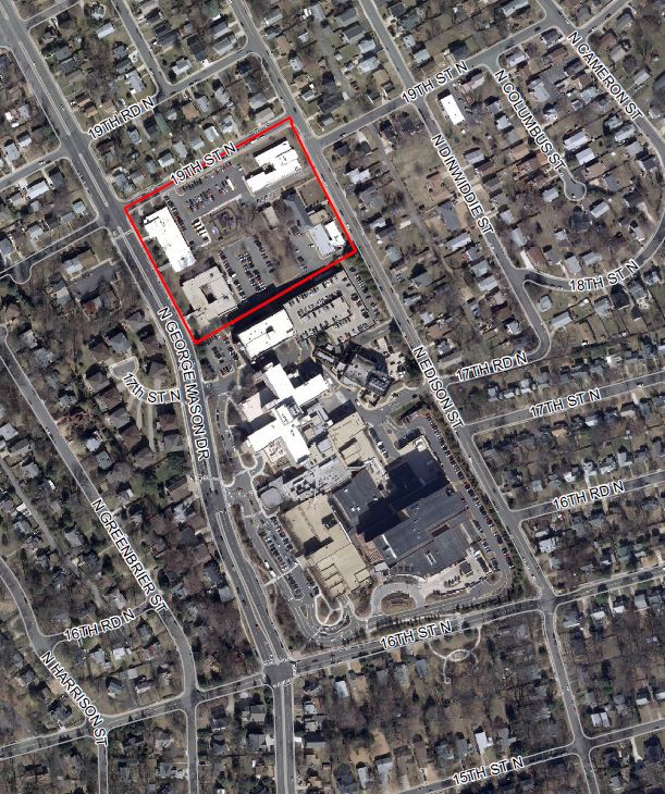 Aerial view of Arlington County’s Edison Complex Site