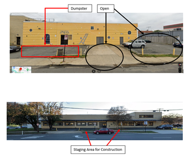 Exterior access during construction