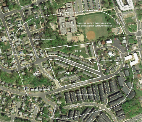 Overview map of Fort Henry Gardens site