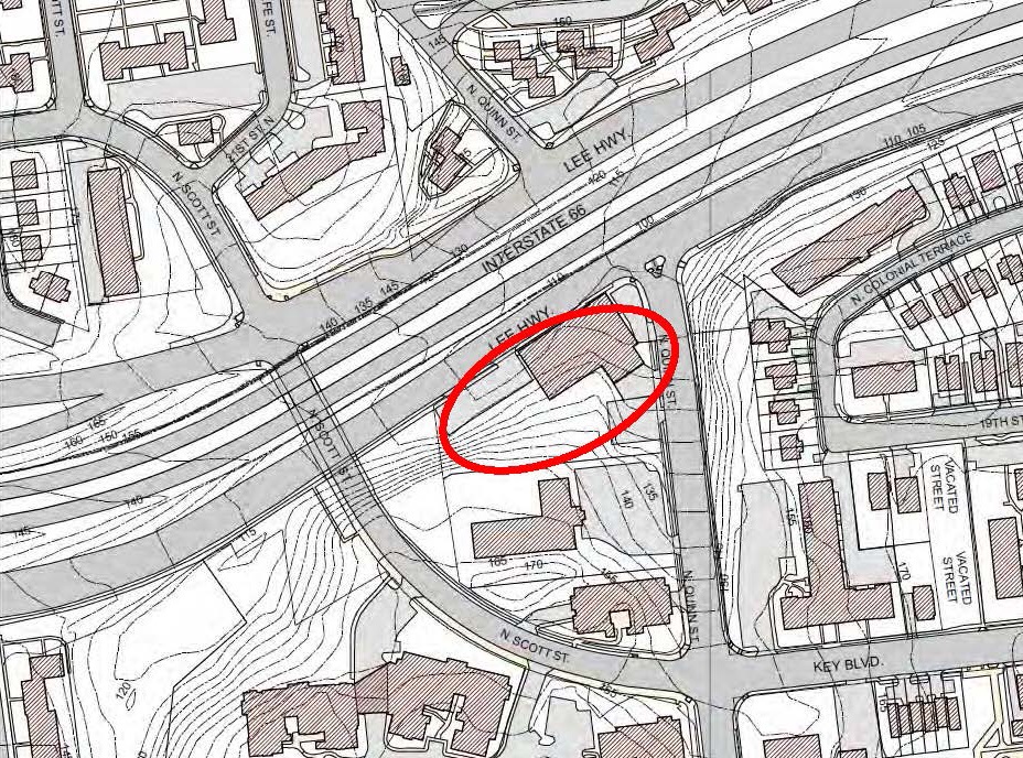 Map of street view of Colony House area