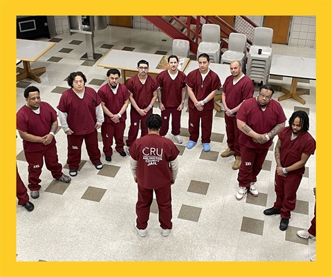 CRU Picture with Inmates posing for picture