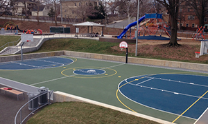 Park with basketball court