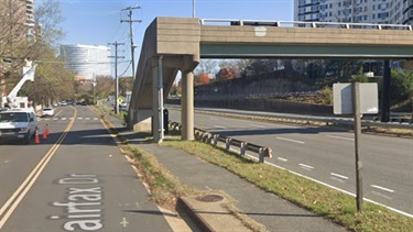 This image provided by Google Maps shows the pedestrian bridge on the trail that cannot be altered.